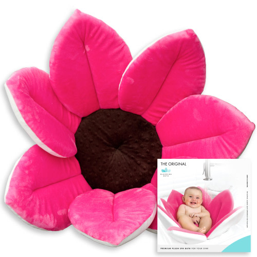 Blooming Bath 7 Petal Flower Baby Bath Seat for Sink - Hot Pink