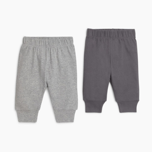 Small Story Pants (2 Pack) - Heather Grey/Charcoal, Newborn