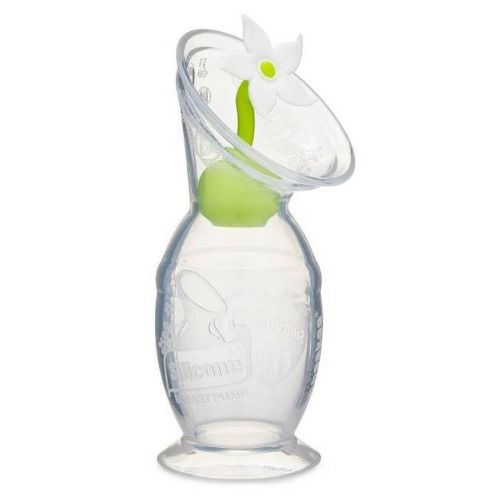 Haakaa Breast Pump with Suction Base and White Flower Stopper - 5oz