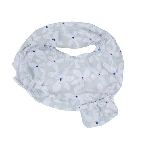 My Brest Friend Original Nursing Pillow Cover - Slipcovers for Baby - Adjustable Fit, Easy Care, Durable - Original Nursing Pillow Not Included, Platinum Posies