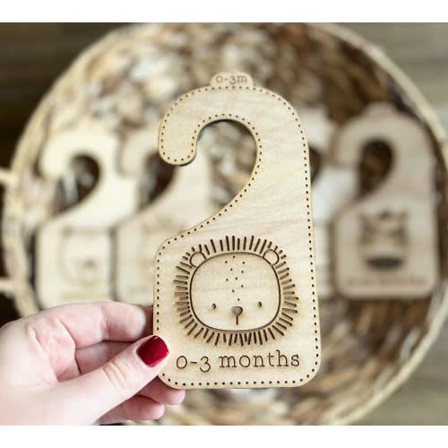 Safari Animals Baby Closet Organizers - Hanging Closet Divider - Nursery Organization