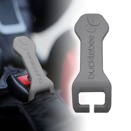 Bucklebee Easy Car Seat Buckle Release Aid for Children Unbuckle Car Seat Release Tool - Button Pusher - Opener for Nails (1 Pack Gray)