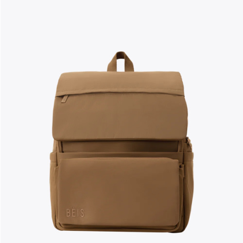 BÉIS 'The Ultimate Diaper Backpack' in camel- camel Backpack Diaper Bag