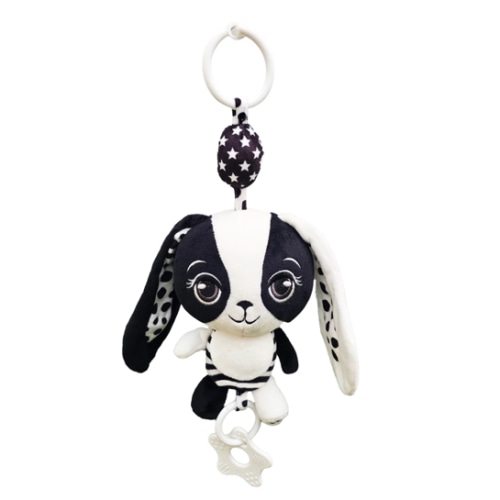 Billie the Bunny – High Contrast Sensory Hanging Toy – Young Wonderer Black and White Baby Boutique