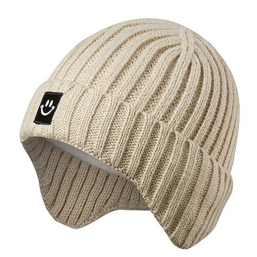 MaxNova Baby Winter Hat Toddler Beanie Hat Earflap Knit Cap for Boys Girls 0-8 Years