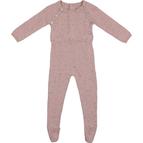 Baby Heather Flecked Cotton Footie, Size: 3M