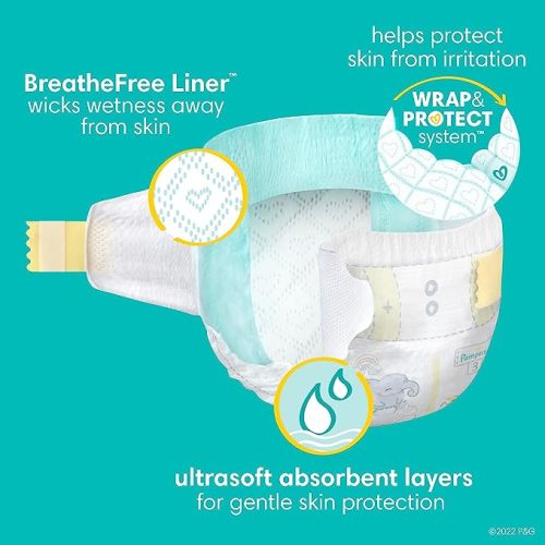 Pampers Swaddlers Diapers - Size 2, 29 Count, Ultra Soft Disposable Baby Diapers