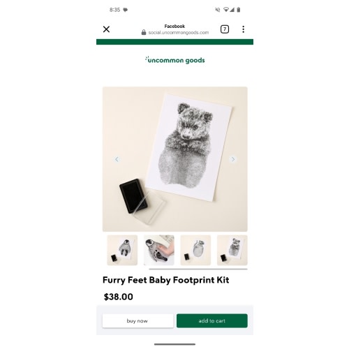Furry Feet Baby Footprint Kit