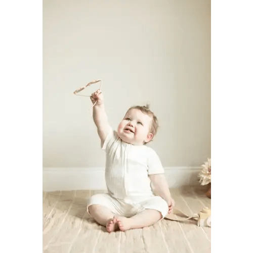 Baby Short Sleeve romper with zipper