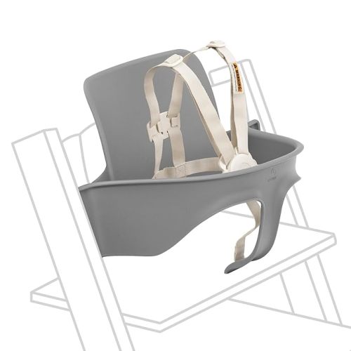 Stokke Tripp Trapp Baby Set 2, Storm Grey - Ages 6-36 Months - Convert The Tripp Trapp Chair into a Comfortable High Chair - Includes Stokke Harness 2