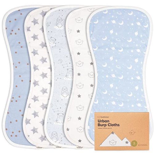 5-Pack Organic Burp Cloths for Baby - Constellation