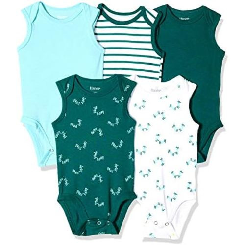 Hanes unisex-baby Baby Bodysuits, Ultimate Flexy Sleeveless for Boys & Girls, 5-pack