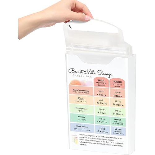 Magnetic Breastmilk Storage Bag Organizer with Breastmilk Storage Guide