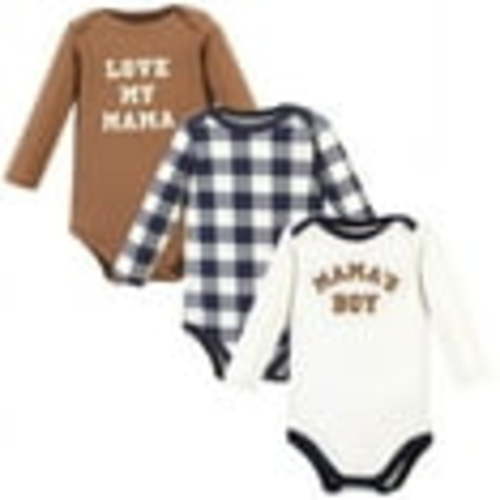 Hudson Baby Cotton Long-Sleeve Bodysuits, 3- Pack, Newborn- 24 Months