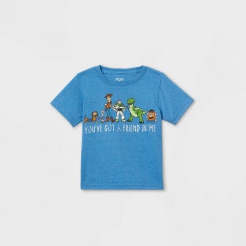 Toddler Boys' Toy Story 'Friend In Me' Short Sleeve Graphic T-Shirt - Blue, Size: 18M