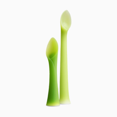 Olababy Baby Feeding & Baby Training Spoon Set - Green, 2