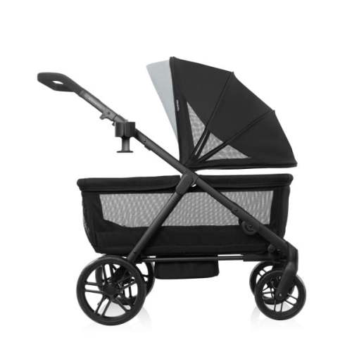 Evenflo Omni Crew 3-in-1 Stroller Wagon, Licorice Black