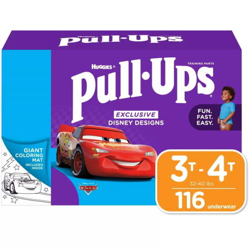 Huggies Easy Pack Pull-Ups Training Pants for Boys 3T-4T 32-40 Pounds (116 Count)