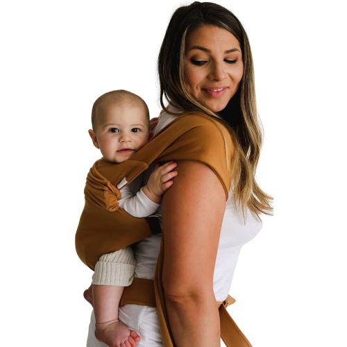 Lalabu Simple Baby Wrap | Forget The Complex Baby Sling Wrap, Grab a Simple No-Tie, Comfortable & Easy-to-Use Lalabu Baby Wearing Wrap | Infant Baby Carrier Wrap for 3 Months - 2 Years (Camel)