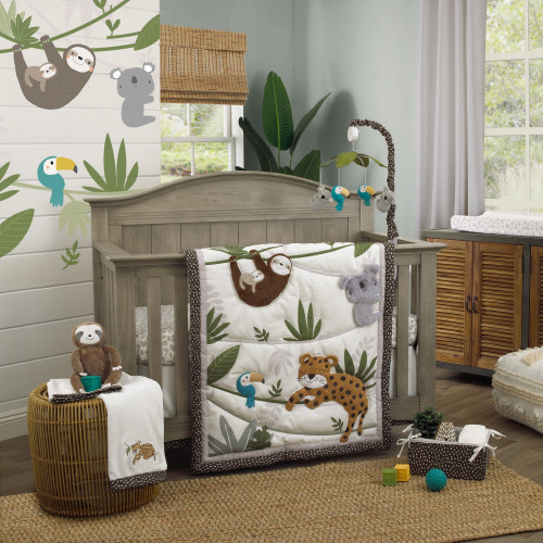 NoJo Baby 4 Piece Nursery Crib Bedding Set - Jungle Gym