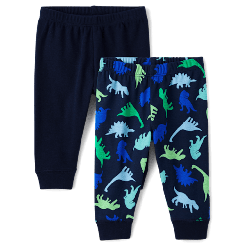 Baby Boys Dino Pants 2-Pack - Blue