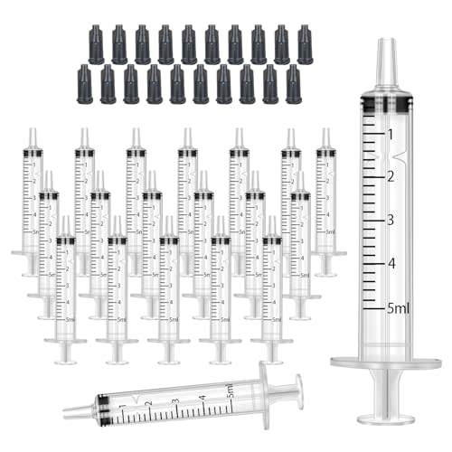 5ml Syringes with Caps (20 Pack)