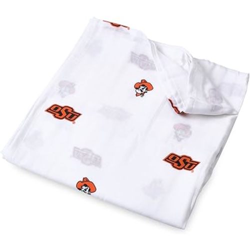 Oklahoma State University Muslin Swaddle Blanket 47x47in