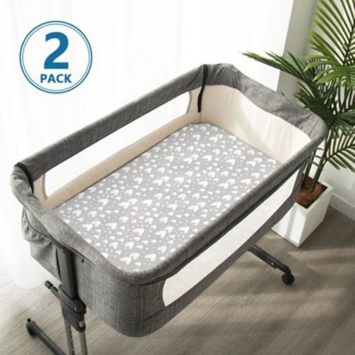 Biloban- Bassinet Sheets baby boy and baby girl, 100% Cotton, Baby Bassinet Sheets Cotton, Bassinet sheets Natural Cotton, 2 Pack