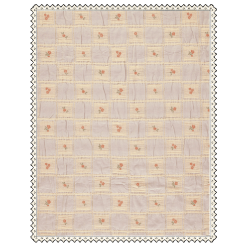 Bebe Organic - Summer Patchwork Blanket (Mauve Flower)