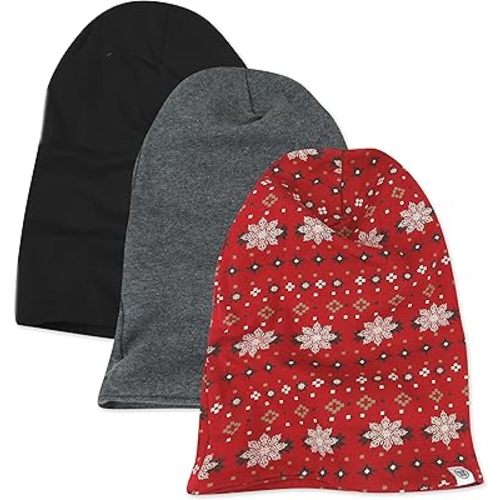 HonestBaby Reversible Beanie Hats Multipack Organic Cotton for Infant Unisex Baby Boys & Girls
