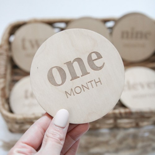Baby Monthly Milestone Minimalist| Baby Month Photo Signs | Monthly Milestone Marker | Baby Shower Gift | Personalized Baby Milestone Wood
