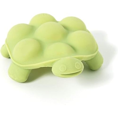 Doddle & Co. The Chew Slow Poke Turtle Teether with Poppable Bubbles | Toddler Teething Fidget Toy for Baby | Enhaces Oral Fit & Easy to Hold & Grab | Helps in Development for Babies | Pack of 1