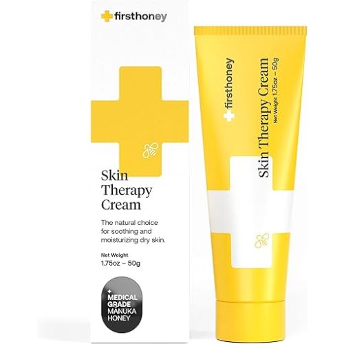 First Honey® Manuka Honey Cream for Dry & Itchy Skin | Fast Relief for Eczema, Rosacea, Psoriasis, & Dermatitis | Natural & No Fillers | Safe for Babies & Toddlers | 1.75 oz