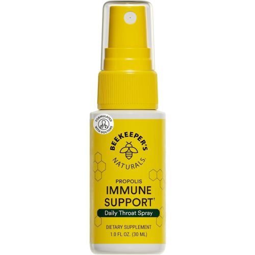 Propolis Throat Spray by Beekeeper's Naturals - 95% Bee Propolis Extract, Natural Immune Support & Sore Throat Relief - Antioxidants, Keto, Paleo, Gluten-Free (1.0 oz)(Pack of 1)