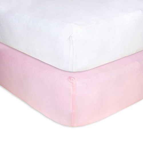 Burt's Bees Baby® 2-Pack Organic Cotton Crib Sheet in Blossom & White