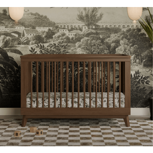 (Natural Walnut) Scoot 3-in-1 Convertible Crib with Toddler Kit | Babyletto