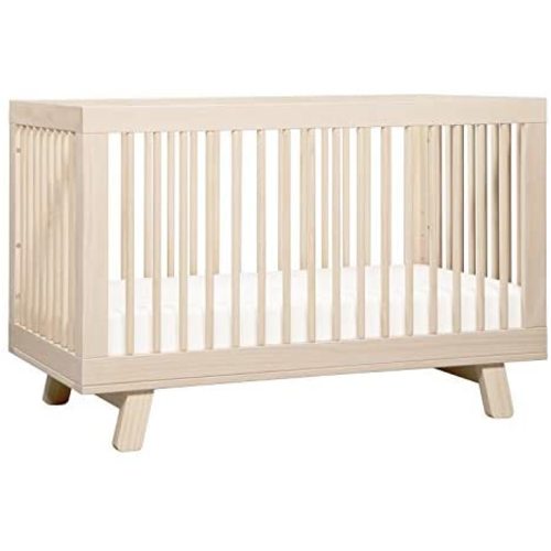 Babyletto Hudson 3-in-1 Convertible Crib with Toddler Bed Conversion Kit in Washed Natural, Greenguard Gold Certified