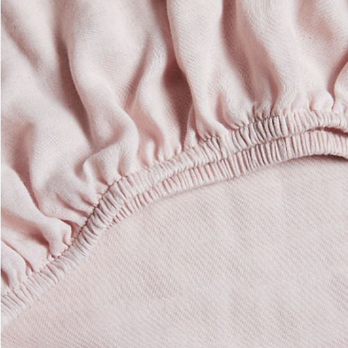 Supersoft Lilac Rose Organic Cotton Gauze Baby Crib Fitted Sheet