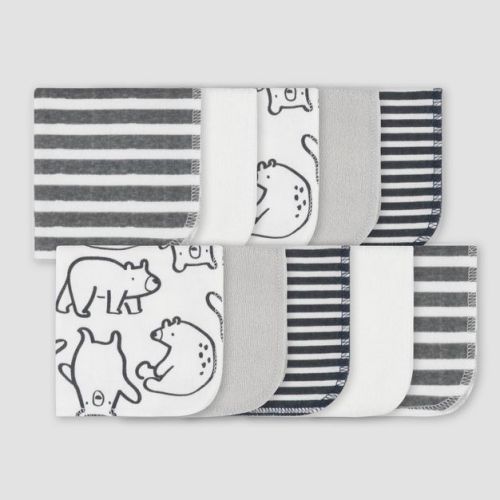 Gerber Baby Boys' 10pk Bear Washcloth Set - Cream