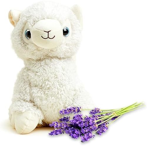warmies Intelex Microwavable French Lavender Scented Plush, Llama, White, 14" X 8" X 4"