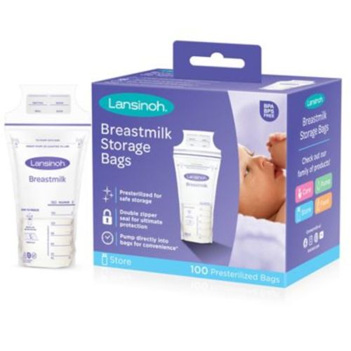 Lansinoh® 100-Count Breastmilk Storage Bags - CLEAR - 100 CT