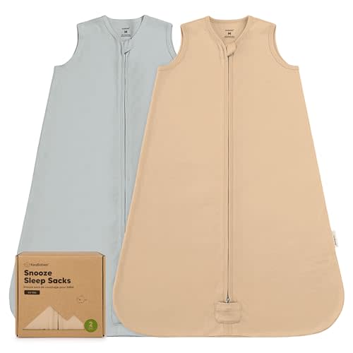 2-Pack Baby Sleep Sacks,Zipper Wearable Blanket - 0.5TOG Organic Cotton,Lightweight,Soft Cozy Toddler Sleeping Sack 6-12 months, Easy to Wear Large Newborn Transition Swaddles Sleepsacks (BumbleBear)