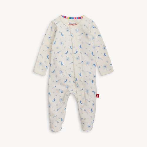 moon song organic cotton magnetic parent favorite footie – Magnetic Me