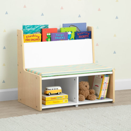 Gapkids Reading Nook With Padded Bench By Delta Children - Greenguard Gold Certified, Pastel | Wayfair