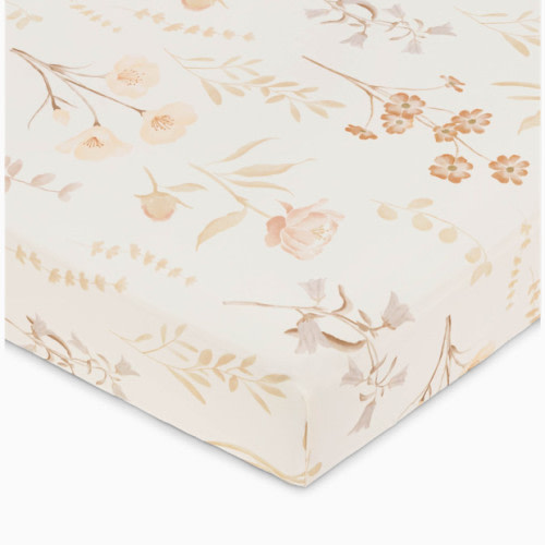 Cotton Sateen Crib Fitted Sheet - Violet Floral