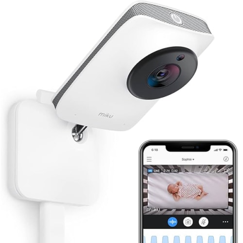 Miku Pro Smart Baby Monitor with Wall Mount Kit