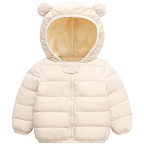 Winter Down Coats for Kids Baby Boys Girls Light Puffer Padded Jacket Bear Hoods Infant Outerwear