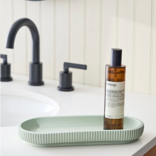 Fluted Concrete Bath Accessories | West Elm