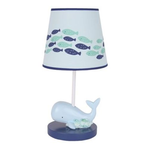 Lambs & Ivy Oceania Blue Ocean/sea/nautical Nursery Lamp With Shade & Bulb