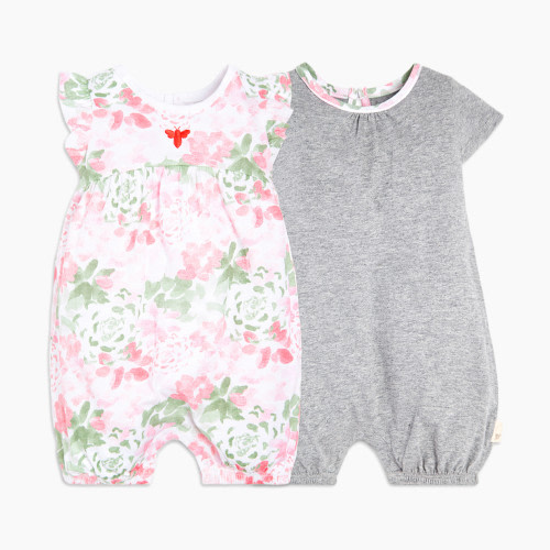 Burt's Bees Baby 2 Pack Rompers - Tossed Succulents, 12 Months